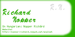 richard nopper business card