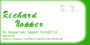 richard nopper business card